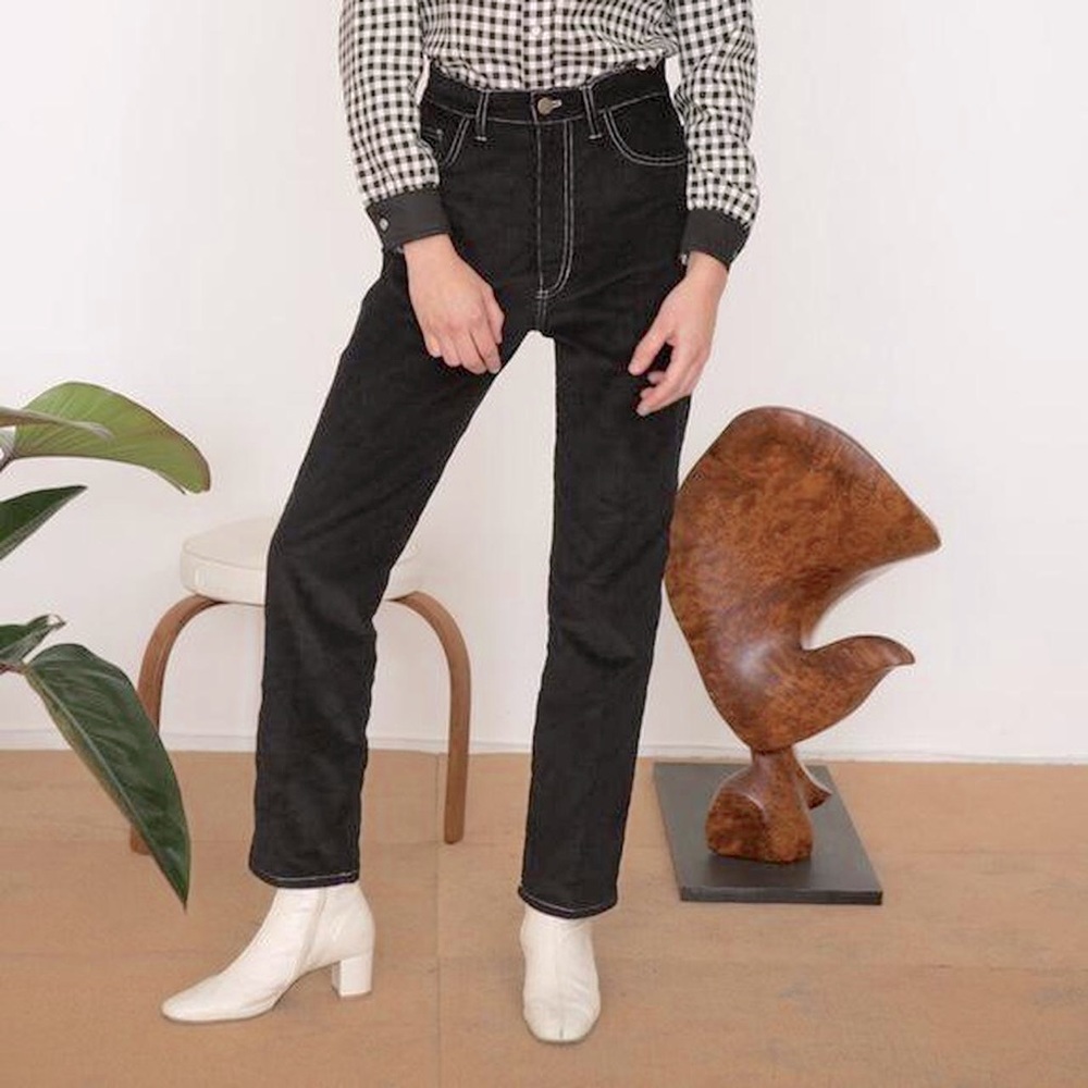 Lykke Wullf Cord Cowboy Ranch Pant- Black